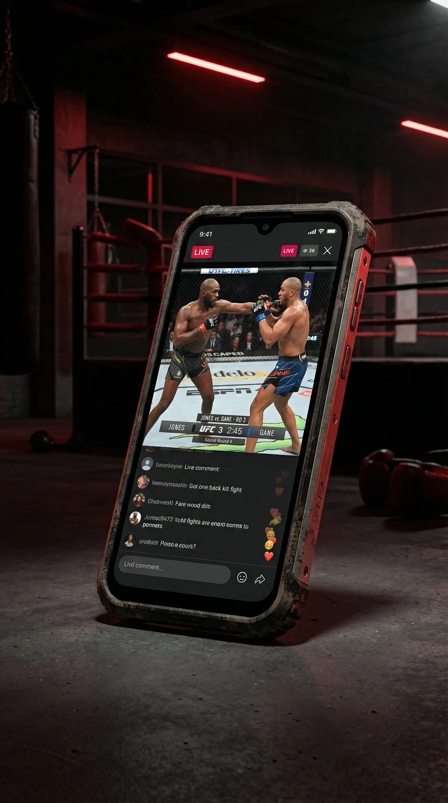 黑桃tv网址 移动端APP格斗直播界面
